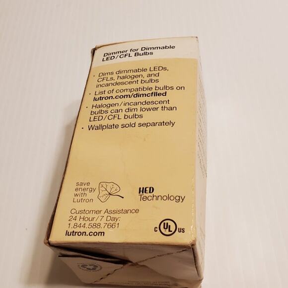 Lutron Diva  Dimmer DVSCCL-153P Snow New open box - Picture 5 of 9